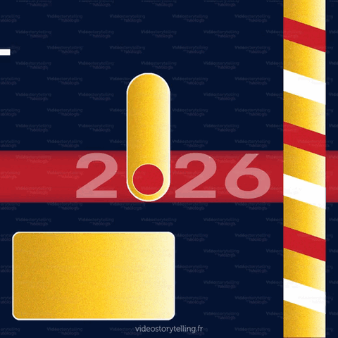 carte de vœux gif 2027 bleu
