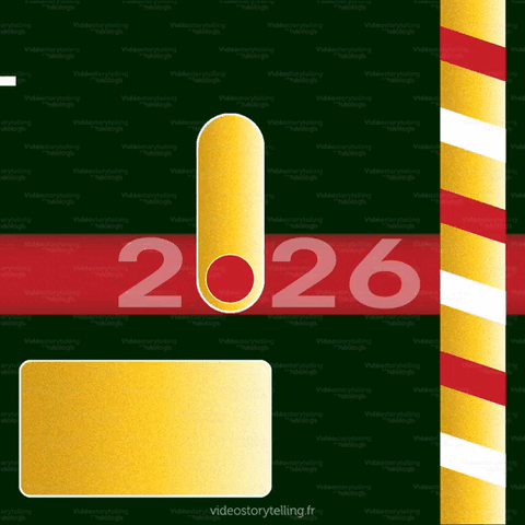 carte de vœux gif 2027 vert