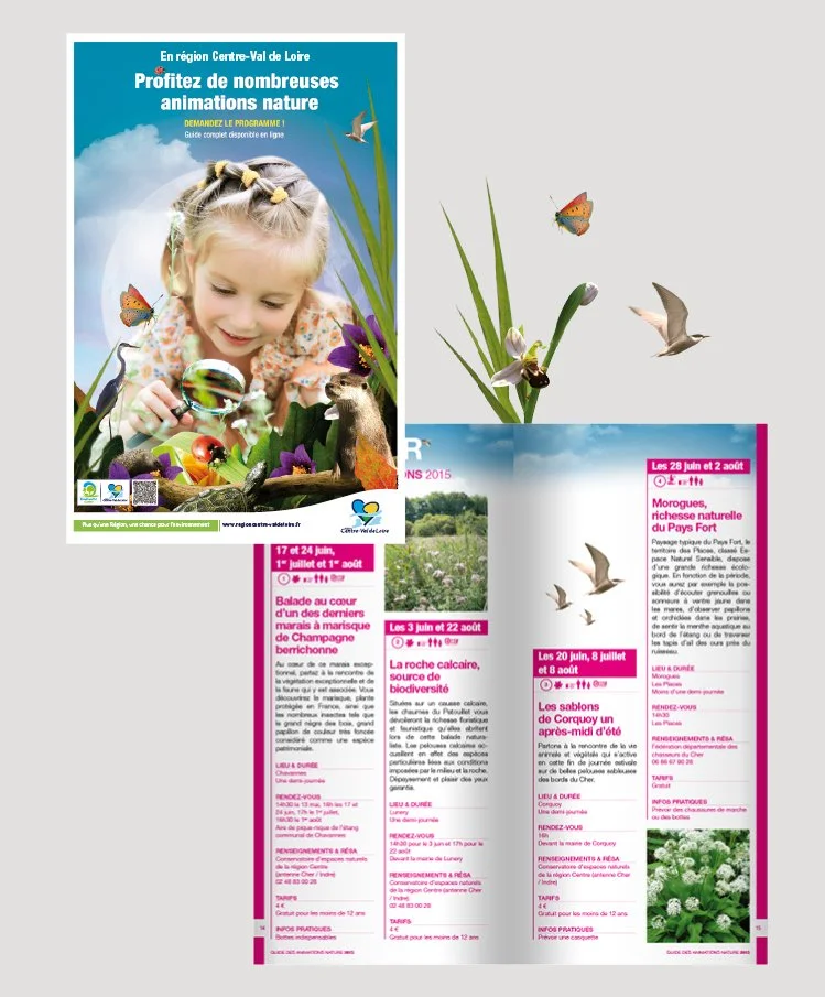 Réalisation du guide des animations nature en région Centre-Val de Loire 2